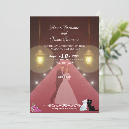 Invitation Lampes (Debout devant)