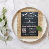 Invitation Lampes de tableau noir rose