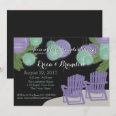 Invitation Lampions de plage pour la douche de couple (Devant / Derrière)