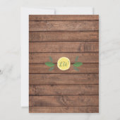 Invitation Lampions Rustiques Mariage Main Squeeze Enterremen (Dos)