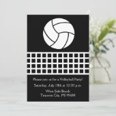 Invitation L'amusement d'anniversaire de partie de volleyball (Debout devant)