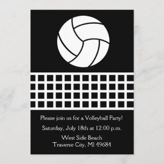 Invitation L'amusement d'anniversaire de partie de volleyball