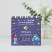 Invitation L'amusement soufflent l'invitation de fête (Debout devant)