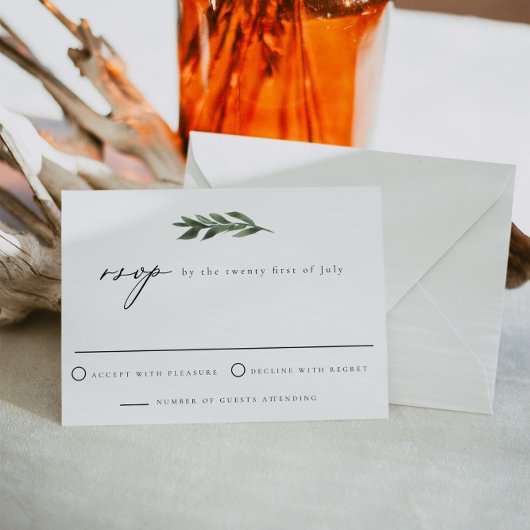 Invitation LANA Moderne Bohème Aquarelle Verdure RSVP