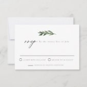 Invitation LANA Moderne Bohème Aquarelle Verdure RSVP (Devant)