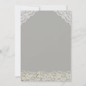 Invitation Lancement de bébé en bleu hydrangea antique et bab (Dos)