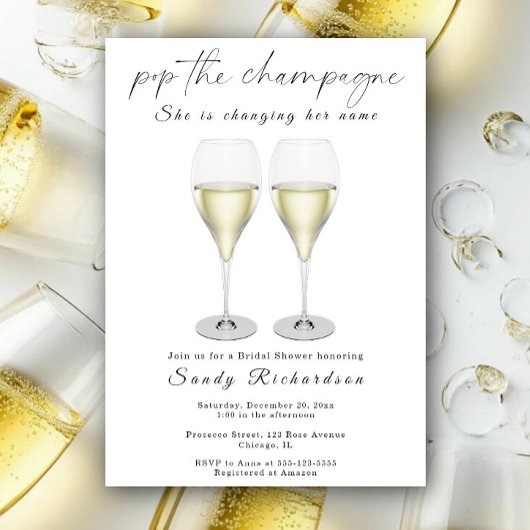Invitation Lancement de Champagne pour EVJF