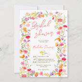 Invitation Lancement de Fiançailles Fleur des Champs à l'Aqua (Devant)