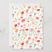 Invitation Lancement de Fiançailles Fleur des Champs à l'Aqua (Dos)