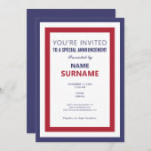 Invitation Lancement de la campagne de Teaser du candidat pol (Devant / Derrière)