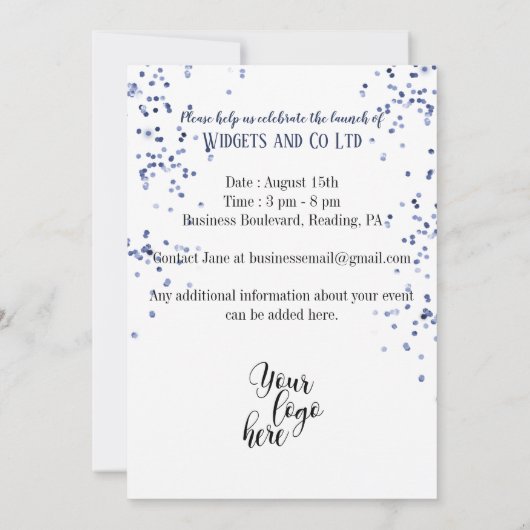 Invitation Lancement de l'activité d'ouverture (Dos)