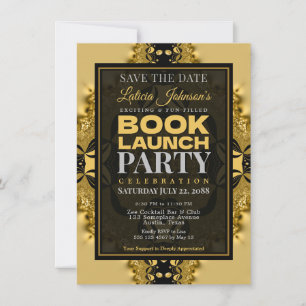Invitation Lancement de livre sur la dentelle fractale Vintag