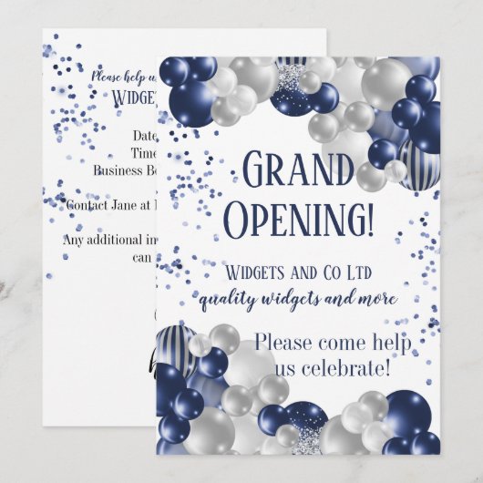 Invitation Lancement de l'ouverture d'entreprise (Devant / Derrière)