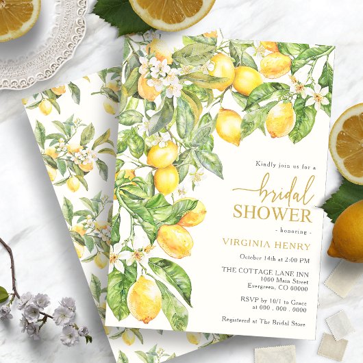 Invitation Lancement de Mariage au Citron
