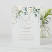 Invitation Lancement de mariage élégant Hydrangea blanc sauge (Debout devant)