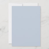 Invitation Lancement de mariage rustique floral bleu poussiér (Dos)