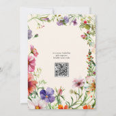 Invitation Lancement de Mariée Fleur de Champ Aquarelle (Dos)