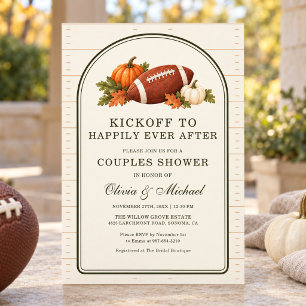 Invitation Lancement du Football Citrouille Automne Shower de