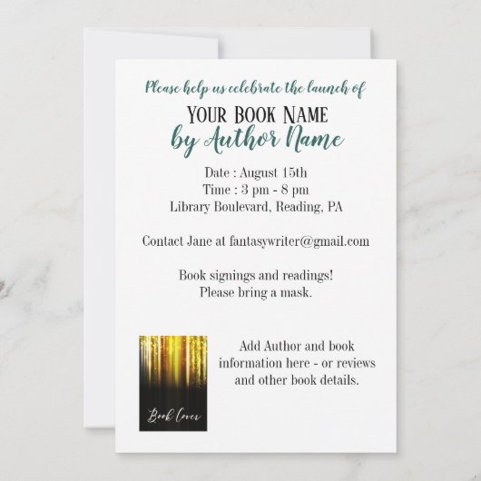 Invitation Lancement du livre (Dos)