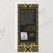 Invitation Lancement d'un livre Art déco de glam élégant (Dos)