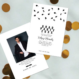 Invitation Lancer de Casquette de Remise de Diplôme Soirée de