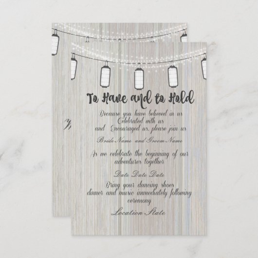 Invitation lancette Invites (Devant / Derrière)