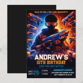 Invitation Lanceur de fléchettes Nerf pour bataille personnel (Devant / Derrière)