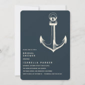 Invitation L'Ancre bleue | FÊTE DES MARIÉES MARIAGE (Devant)