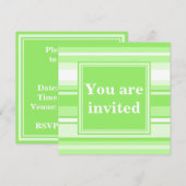 Invitation Landes vertes de chaux monogrammes (Devant / Derrière)