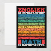 Invitation L'Anglais Est Important Mais Les Maths Sont Import (Devant / Derrière)