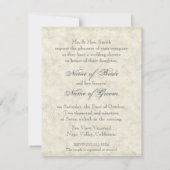 Invitation L'anglais rose et noces d'argent ou Fête de la (Dos)