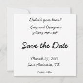 Invitation Langue des Signes Sauvegarder la Date (Dos)