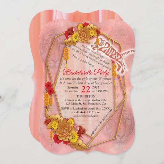 Invitation L'année du tigre (Devant / Derrière)