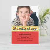 Invitation L'anniversaire bloque l'invitation de photo (Debout devant)