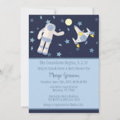 Invitation L'anniversaire de bébé dans l'espace commence (Devant)