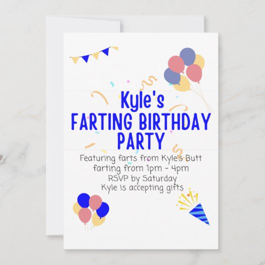 Invitation L'anniversaire de Kyle et ses pets (Devant)