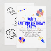 Invitation L'anniversaire de Kyle qui péte (Devant / Derrière)