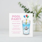 Invitation L'anniversaire de la baleine (Debout devant)