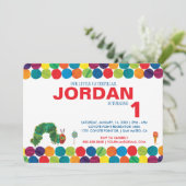 Invitation L'Anniversaire De La Caterpillar Très Affamé (Debout devant)