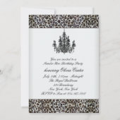 Invitation L'anniversaire de la femme au lustre léopard (Dos)