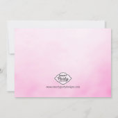 Invitation L'anniversaire de la fille de patin de rose et de (Dos)