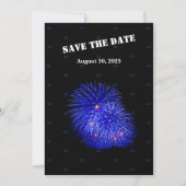 Invitation L'anniversaire de l'homme Abstrait bleu pour céléb (Dos)