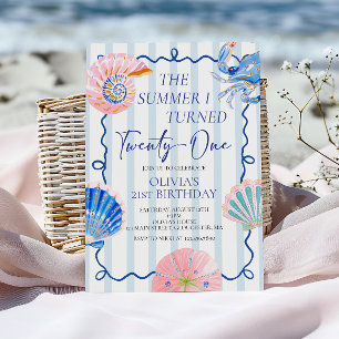Invitation L'anniversaire de mes vingt et un ans l'été