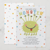 Invitation L'anniversaire de notre petit monstre (Devant / Derrière)