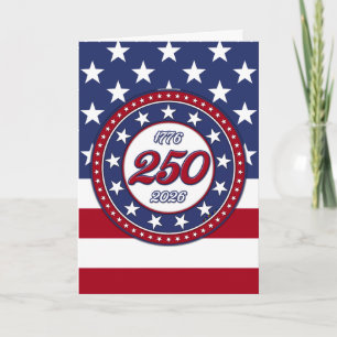 Invitation L'anniversaire des 250 ans de l'Amérique avec le d