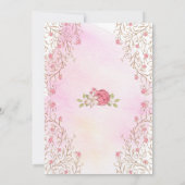 Invitation L'Anniversaire Floral Rose des Cygnes de Fairytale (Dos)