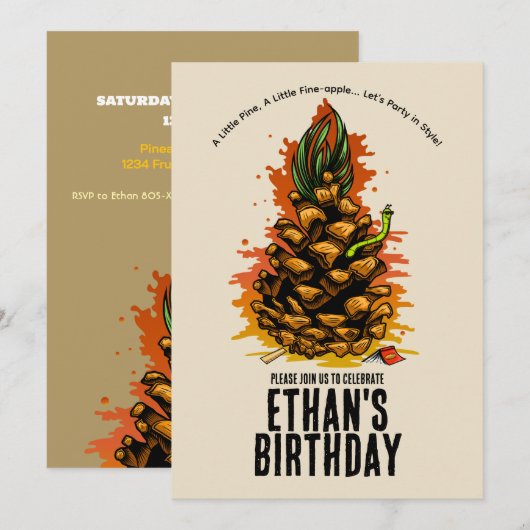 Invitation L'Anniversaire Le Bassin Ultime (Devant / Derrière)