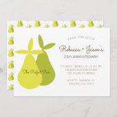 Invitation L'Anniversaire Parfait Paire Jaune Vert Pears (Devant / Derrière)