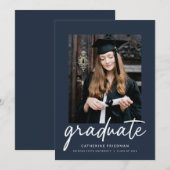 Invitation L'annonce de remise de diplôme (Devant / Derrière)