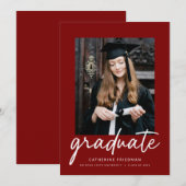 Invitation L'annonce de remise de diplôme (Devant / Derrière)